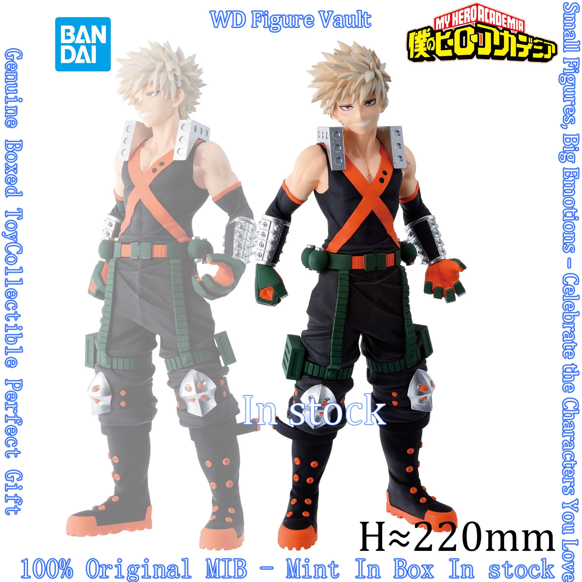 In Stock Bandai My Hero Academia Figure -Katsuki Bakugo-Shoto Todoroki- TodoBaku Izuku Midoriya Model Boxed Toy Gift view 6