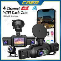 4 Lens 360 Degree Dash Cam for Cars WIFI APP Car DVR 1080P 4-Channel Front Camera Video Recorder Rear View Camera for Vehicle