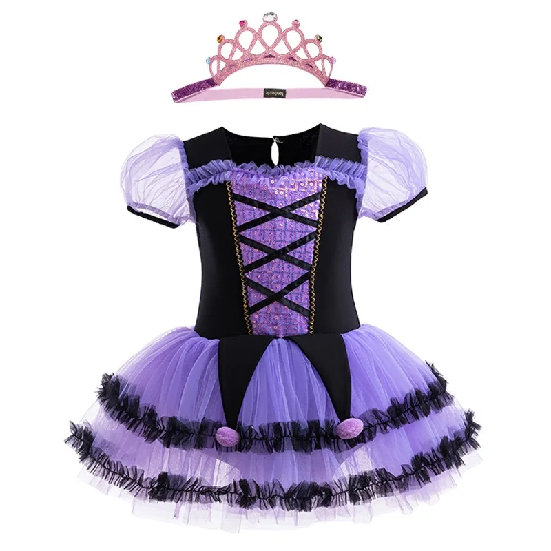 New Summer Kids Girl Dress Short Puff Sleeves Halloween Performance Cake Birthday Princess Dresses Children's Clothing H7219