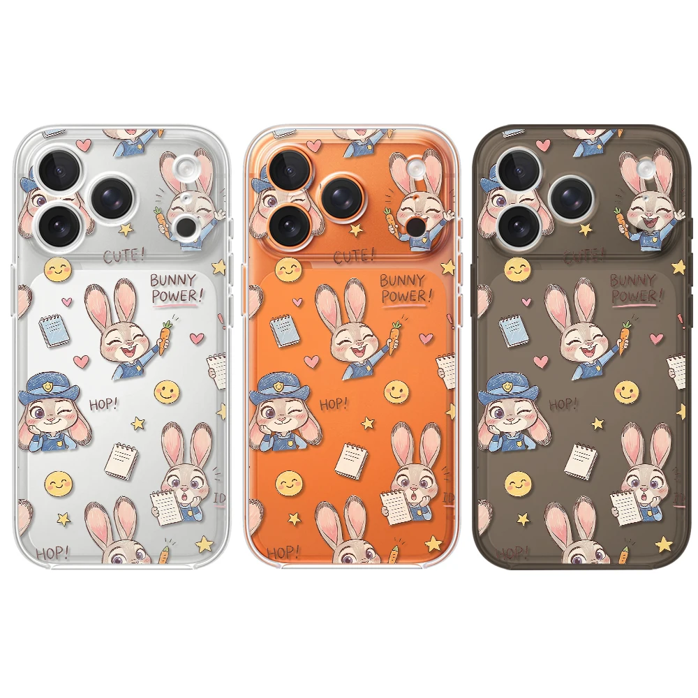 Disney Judy Nick Wilde Paar-Handyhülle für iPhone 17 16 15 14 13 12 11 PROMAX Silikon Transparente TPU Soft Shell Hülle