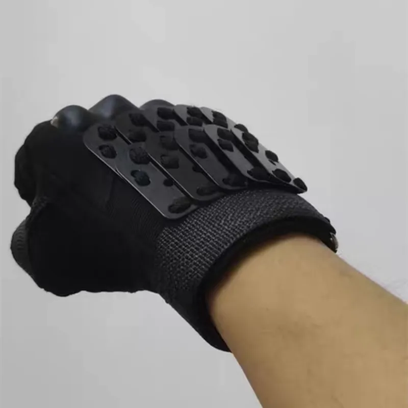 Metal Scale Armor Tactical Techwear Fingerless Gloves Man Woman Sci-fi Mecha Vintage Gothic Punk Hand Guard Cosplay Accessories