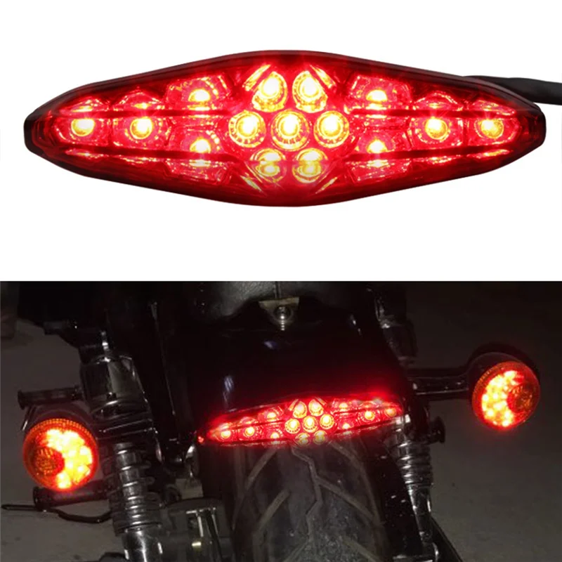 12V LED Grey Shell Tail Light For Cruiser Prince Off-Road All Terrain Beach Buggy Vintage Brake Light Accessories-A28K