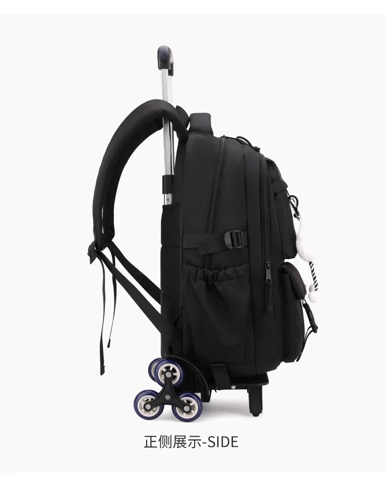 2026 Children Wheeled Backpack Students Schoolbag Rolling Backpacks Bag Kids School Trolley Bookbag Girls School Bag with Wheels