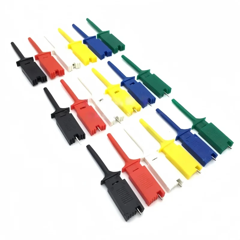 Test Hooks Clips for Logic Analyzers Logic Test Clip Red Black Yellow Green Blue White Flattening Test Flat Hook Connection