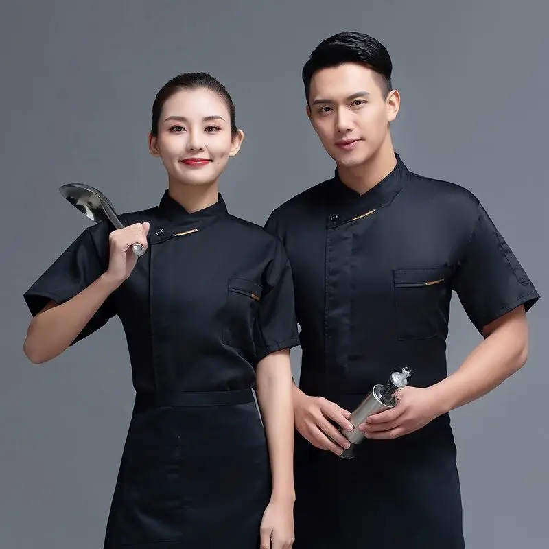 White Chef Coat Women long Sleeve Apron Chef Jacket Head Chef Uniform Restaurant Hotel Kitchen Cooking Clothes Men Food service