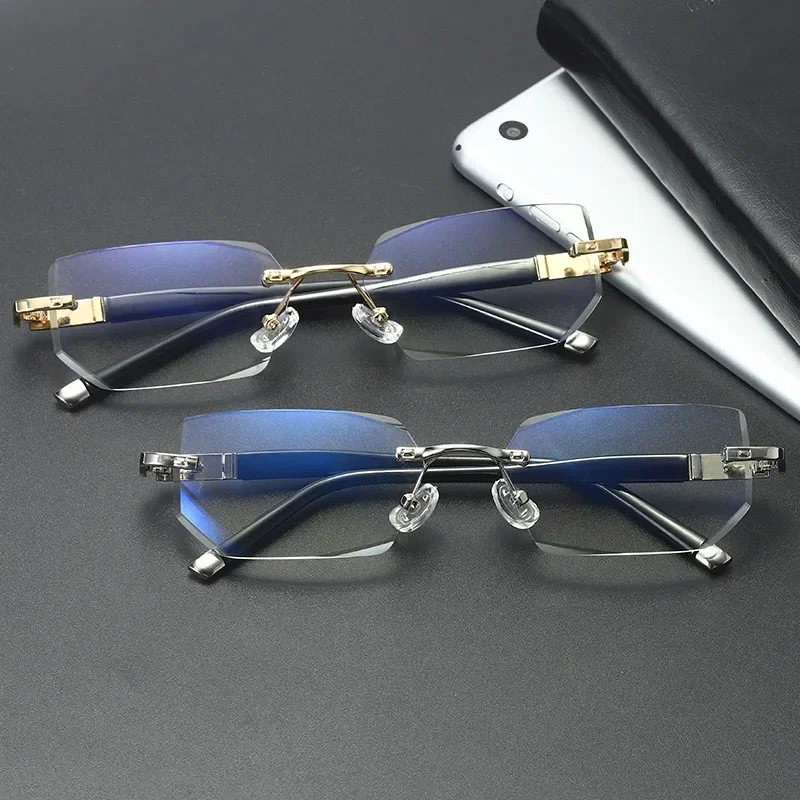 

New Stylish Blue Light Blocking Reading Glasses Unisex with Diamond-cut Edgeless Design and High-definition Quality Eyeglasses