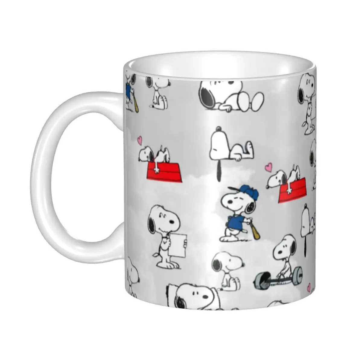 مانغا سنوبي وودستوك الكرتون الكلب أكواب القهوة DIY شخصية السيراميك الحليب الشاي القدح