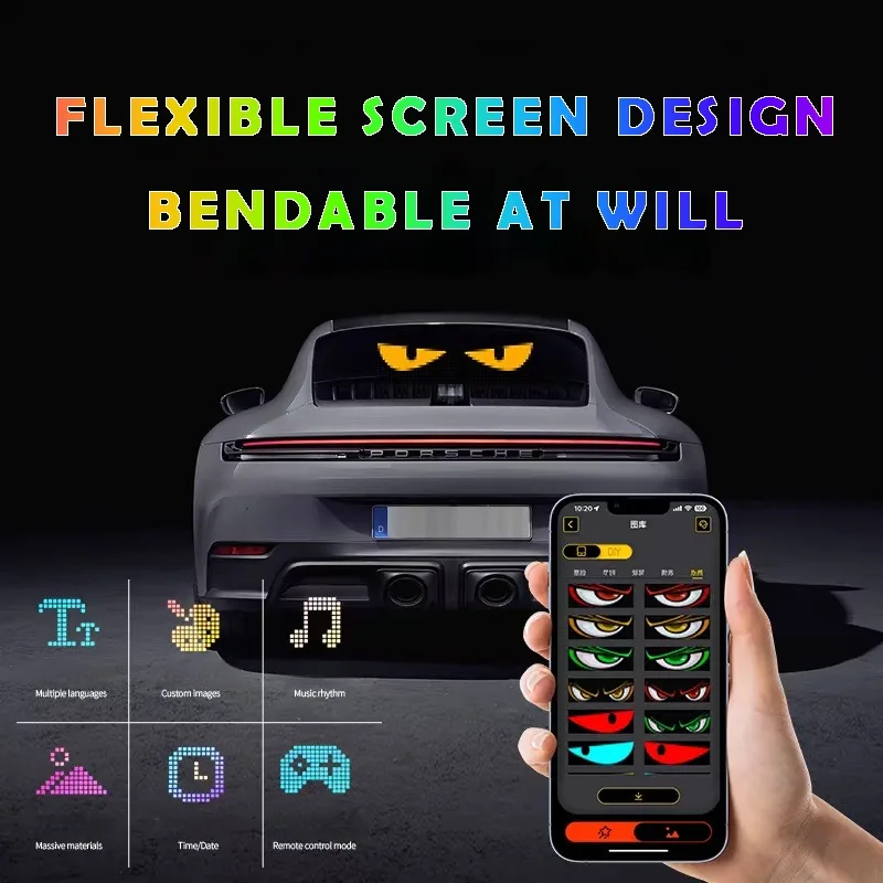 

Светодиодные вывески Winking Demon Eye — анимированный декор переднего/заднего стекла для коммерческих транспортных средств и рекламы магазинов