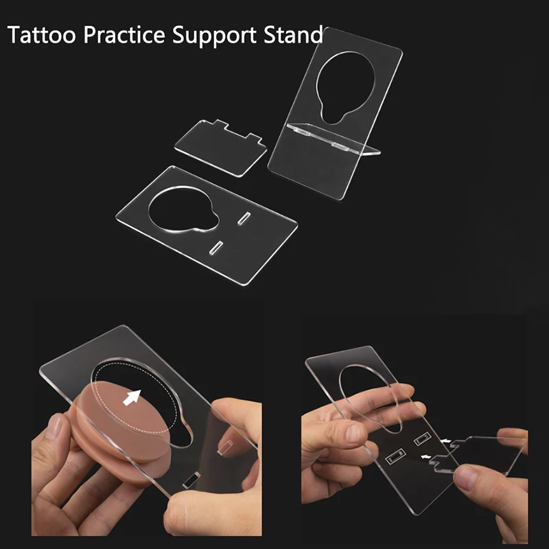 Suporte de exibição acrílico transparente para modelo de orelha de silicone macio, exibição e armazenamento de ferramentas auxiliares de piercing para prática de tatuagem