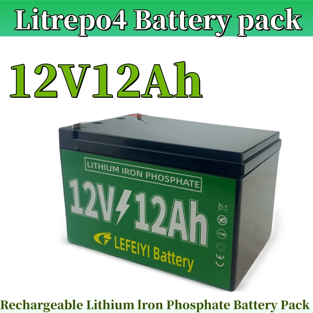 

New 12V 12Ah LiFePo4 rechargeable battery pack suitable for , solar street lights, emergency lights, and other small device