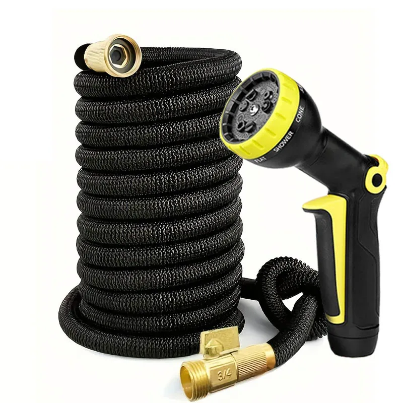 

Волшебный садовый шланг, выдвижной, высокого давления для очистки и орошения автомобиля, с металлическим разъемом, бесплатный дизайн