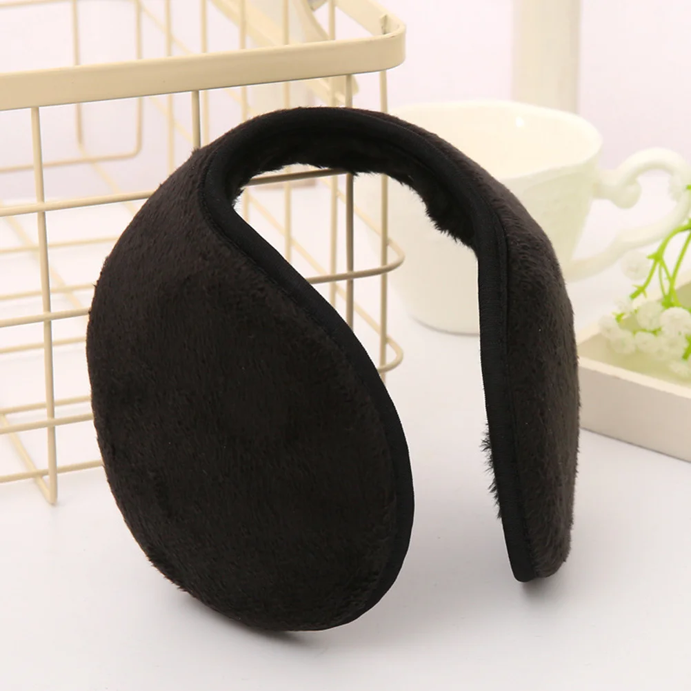 

12Pcs Winter Earmuffs Windproof Keep Warm Ear Muffs Outdoor Ear Warmer Winter Accessory Black for Ski Snowboarding