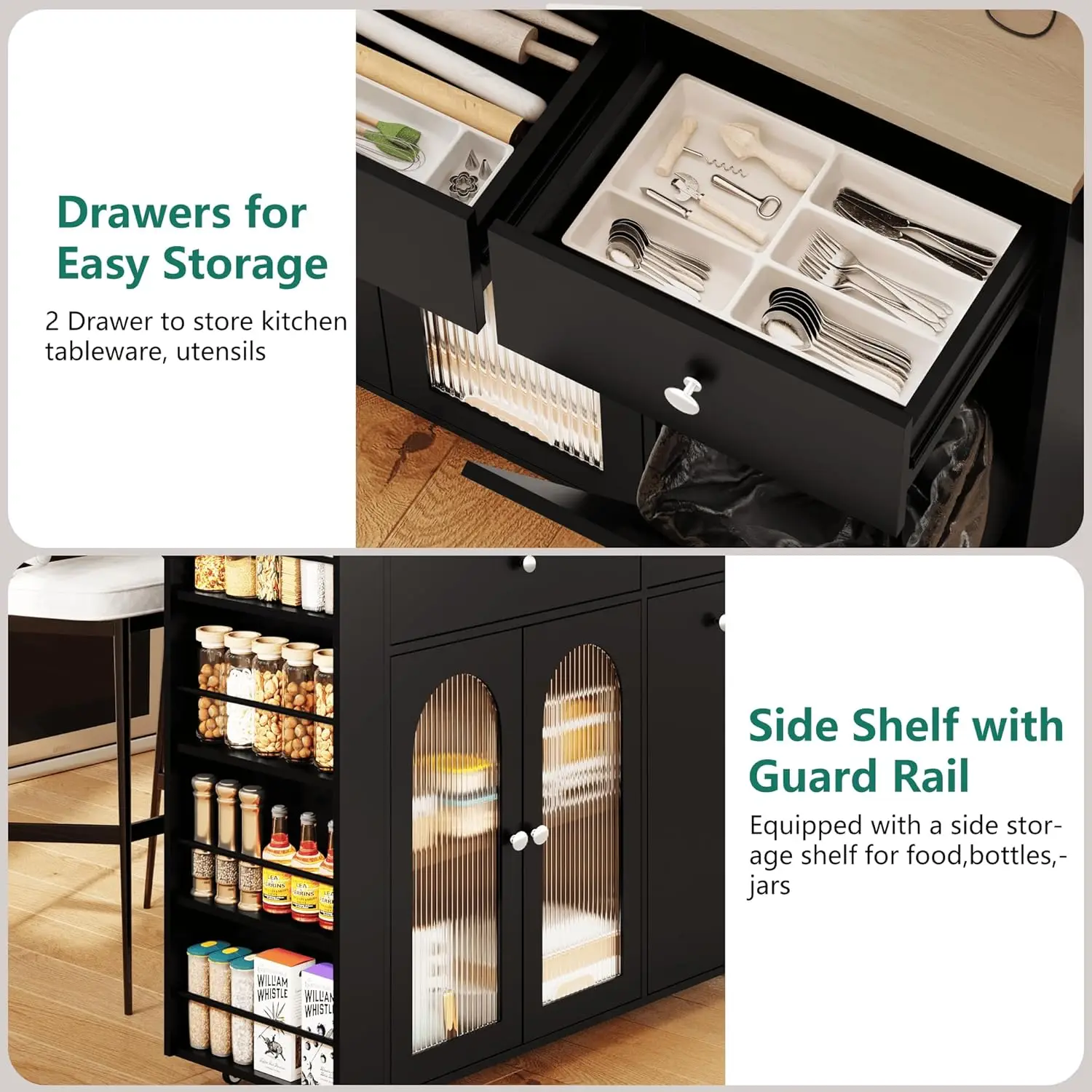 Thumbnail 3 - #3 Trending Kitchen Island Carts Right Now