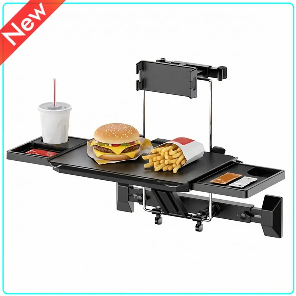 

Регулируемый складной столик для заднего сиденья автомобиля с держателем для телефона, противоскользящий, для еды и работы в дороге