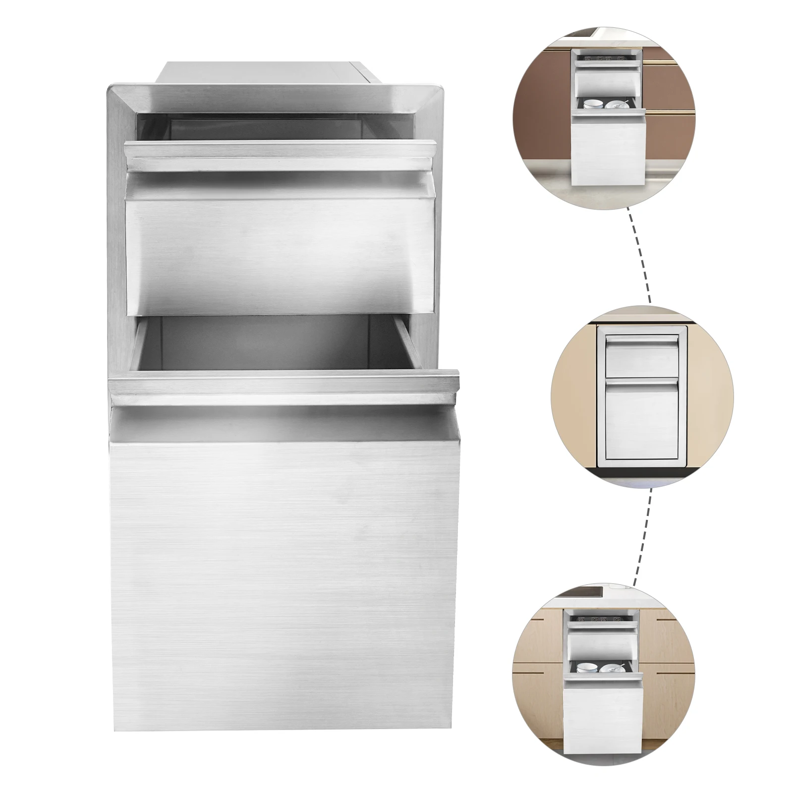 Stainless Steel Pull-out Drawers for Outdoor Kitchen and BBQ Island Storage