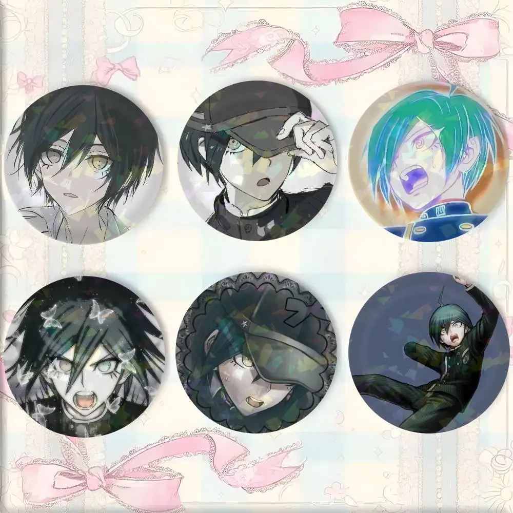 A-S-Shuichi S-Saihara Cute Cool Round Pin Badge Set For Anime Game Music Cartoon Fans Backpack Denim Jacket Hat Decoration