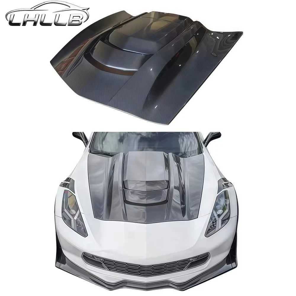 Suitable for Modifying and Upgrading the Opening Carbon Fiber Hood of for Corvette C7 Z06