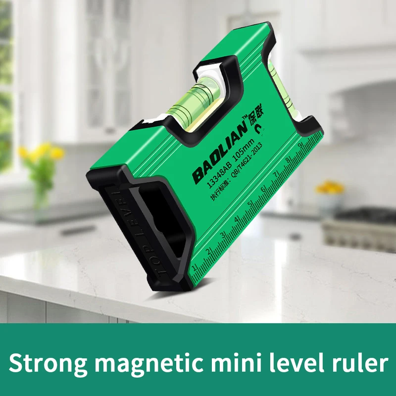 قياس عمودي أفقي متري حاكم مستوى الروح قوي المغناطيسي صغير سبائك الألومنيوم حاكم المحمولة الديكور أداة خاصة #1