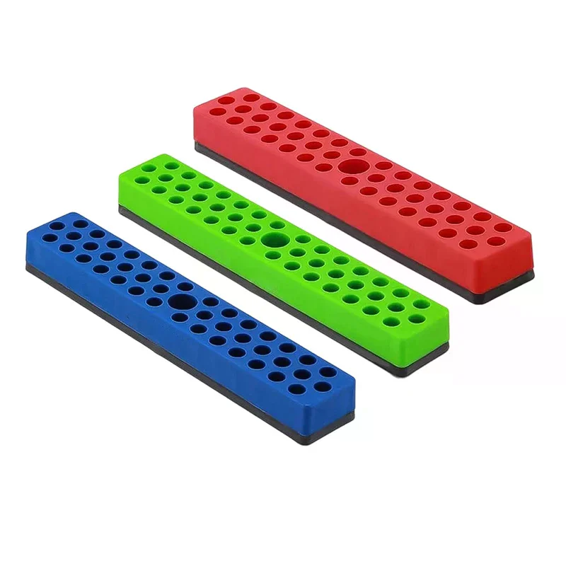 

Магнитный шестигранный держатель для бит с 43 отверстиями, органайзер для хранения отверток 1/4 дюйма, ящики для инструментов, ящик для хранения сверл