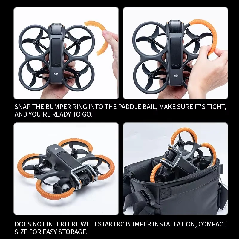 4PCS Anti-Collision Bumper Guards for DJI Avata 2 Drone Prop Propeller Protector Sleeves Shockproof Frame FPV Racing Accessories