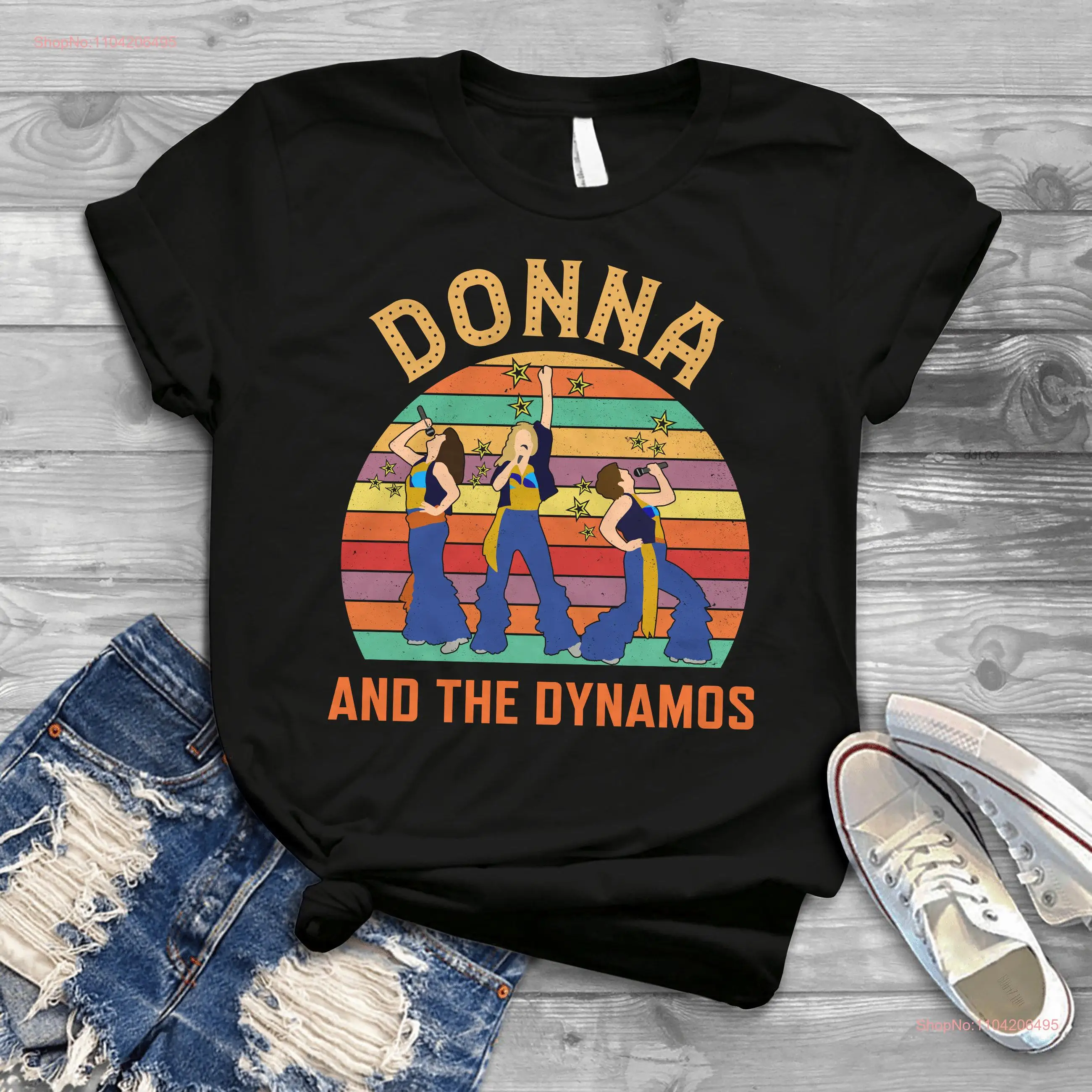 Donna And The Dynamos Retro Vintage T Shirt Mamma Mia Music For You Your Friends long or short sleeves