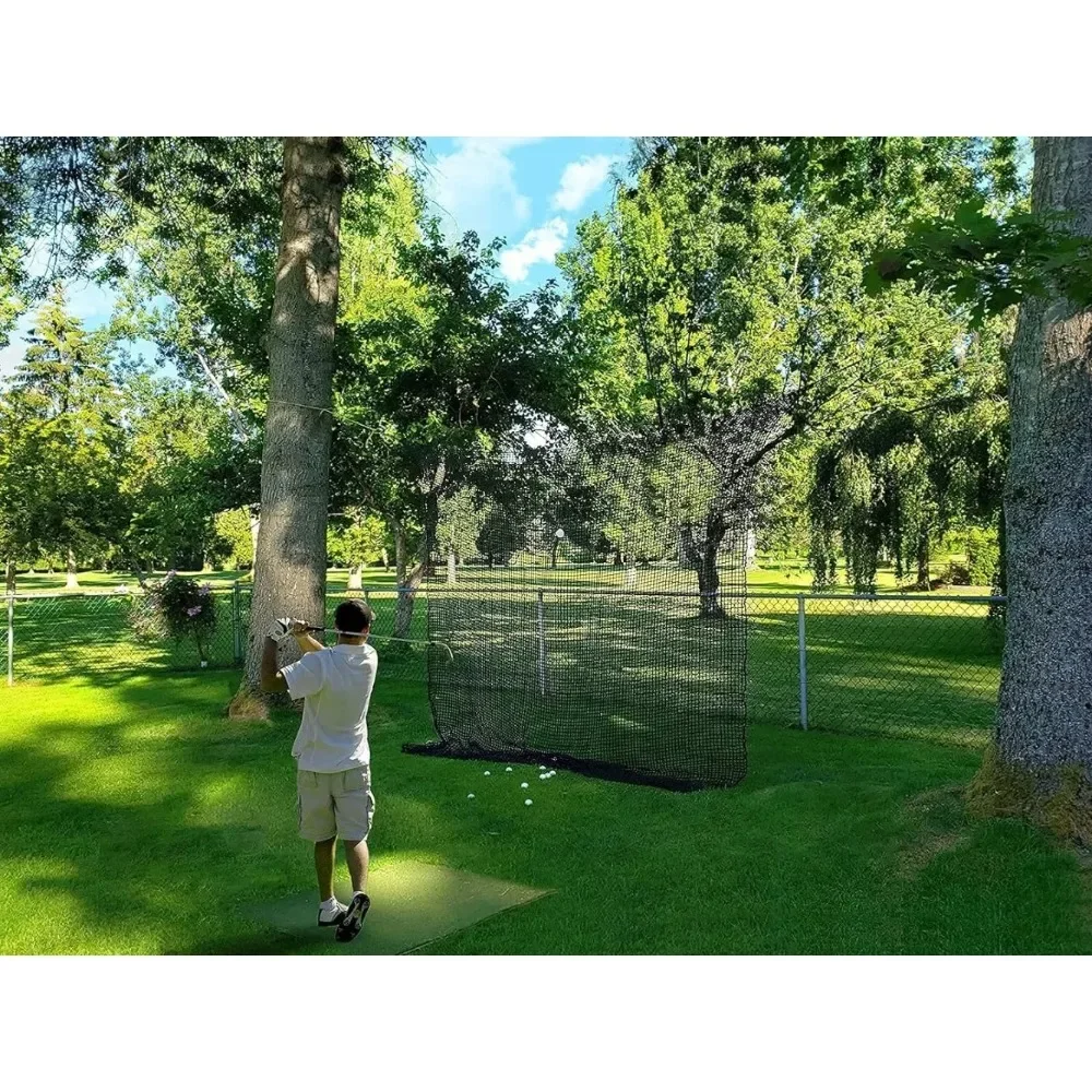 Practice Net Golf Ball Hitting Netting（Net Only）, Heavy Duty Nylon Golf Sports Netting Barrier Nets 10x10ft/10x15ft/10x20ft