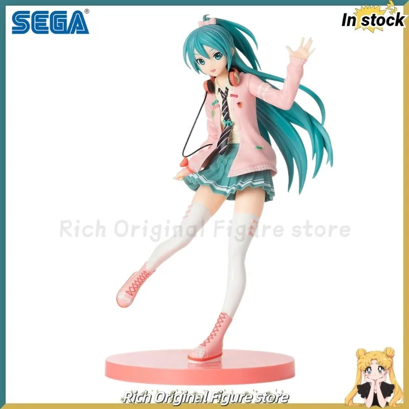 【En stock】Original SEGA SPM-Project DIVA- Arcade Future Tone Hatsune Miku Ribbon Girl Anime figura modelo Juguetes
