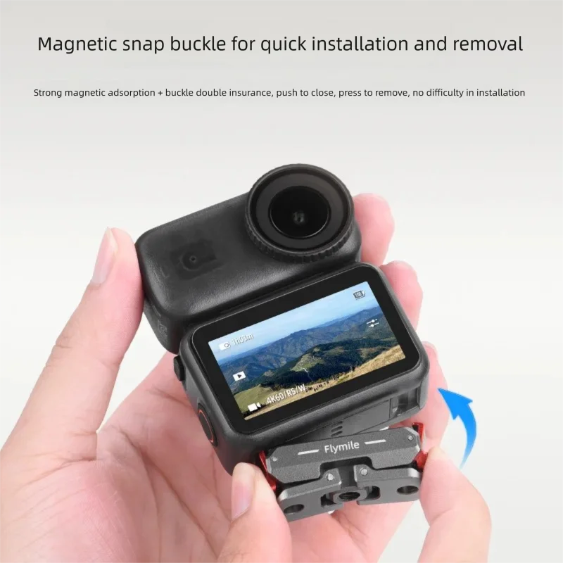 Metal Magnetic Quick Release Adapter Mount Action Camera Foldable Cam Stand 1/4" Adapter for DJI Osmo Nano