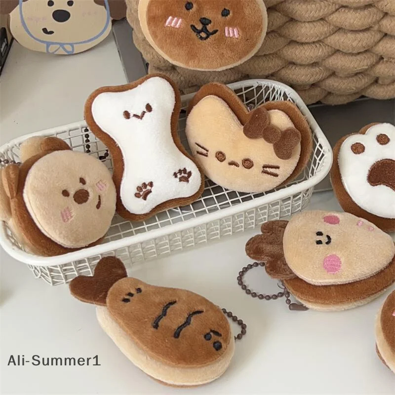 【E】かわいい漫画風動物魚熊犬ぬいぐるみキーホルダーペンダント装飾ソフトぬいぐるみおもちゃキーリングバックパックペンダントデコレーション