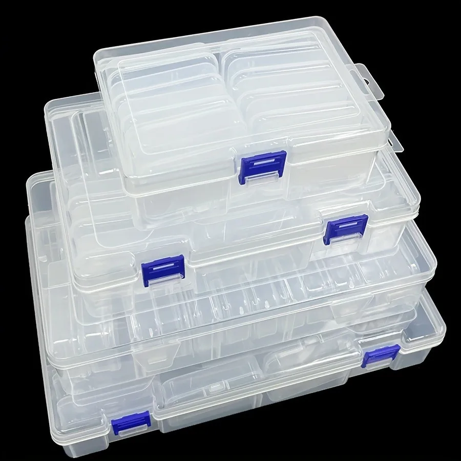 10/19/24/30 Grids DIY Beads Diamond Paint Crafts Transparent Plastic Storage Box, Art Embroidery Jewelry Accessories  Box