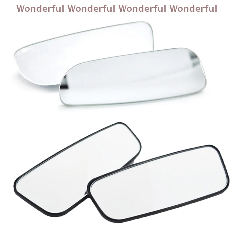 

2Pcs Car Auxiliary Rearview Convex Mirror Round Frame Wide Angle Mirrors For Car Reverse 360 Degree Adjustable Blind Spot Mirror