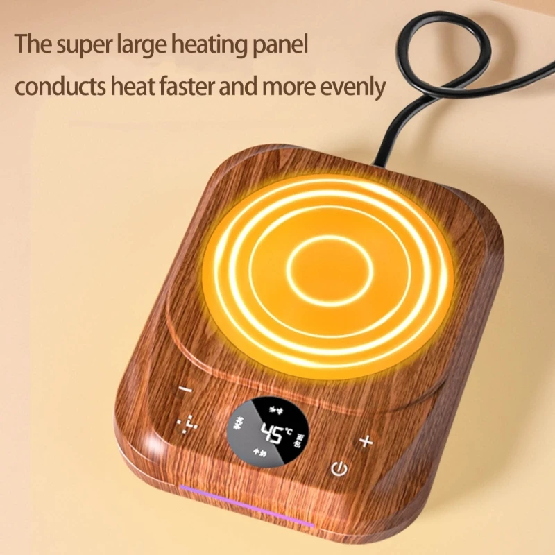 

220V Coffee Cup Heating Base 5 Customizable Warmth Grades Bedlight Feature KXRE