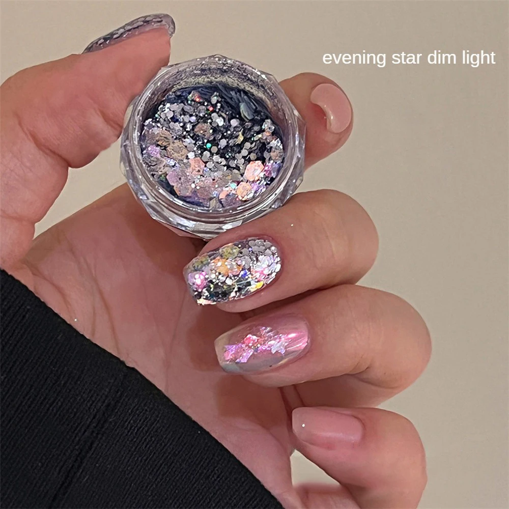 Glitter Sequins Nails Accesories Hexagon Chunky Flakes Holographic Powder Christmas Nail Polish Paillettes Manicure