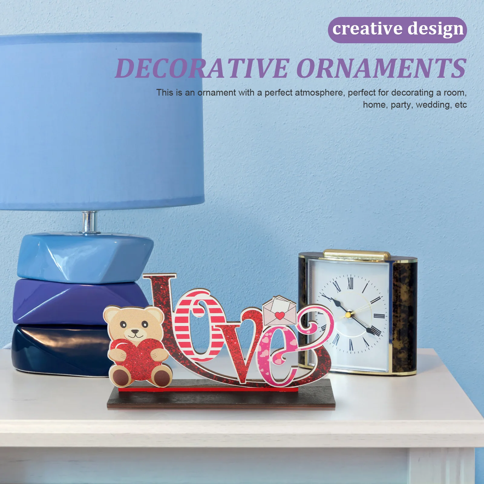 ديكور إبداعي لعيد الحب، دعامة حروف خشبية، زخرفة فريدة من نوعها، مثالية لحفلات الزفاف المنزلية، دعامة صور عملية