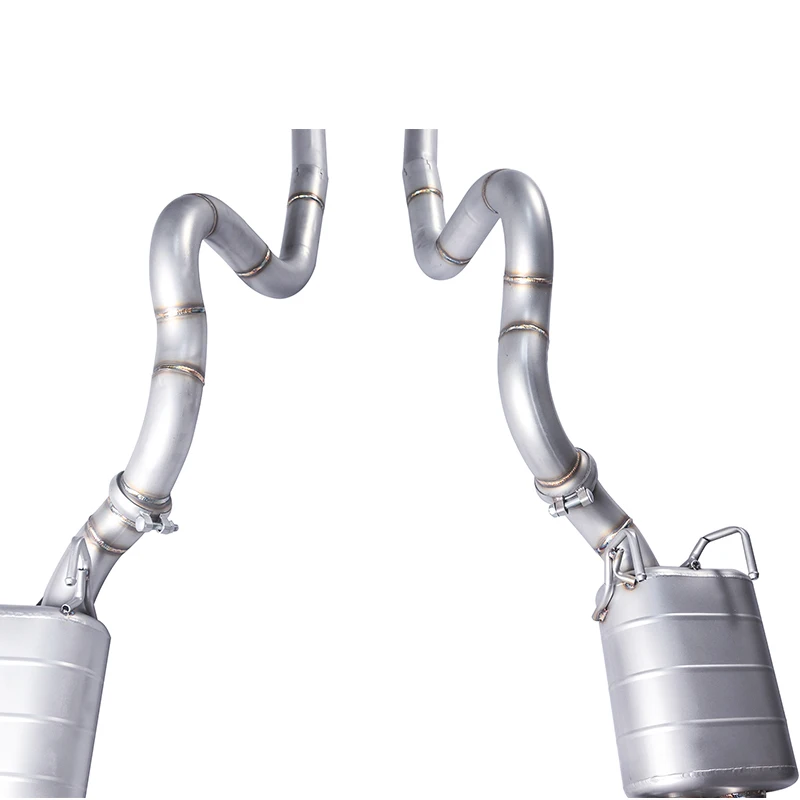عادم GFC/مناسب لسيارة Ford Mustang 3.7L 5.0L Catback 304 نظام عادم أداء صمام الفولاذ المقاوم للصدأ طرف مزدوج