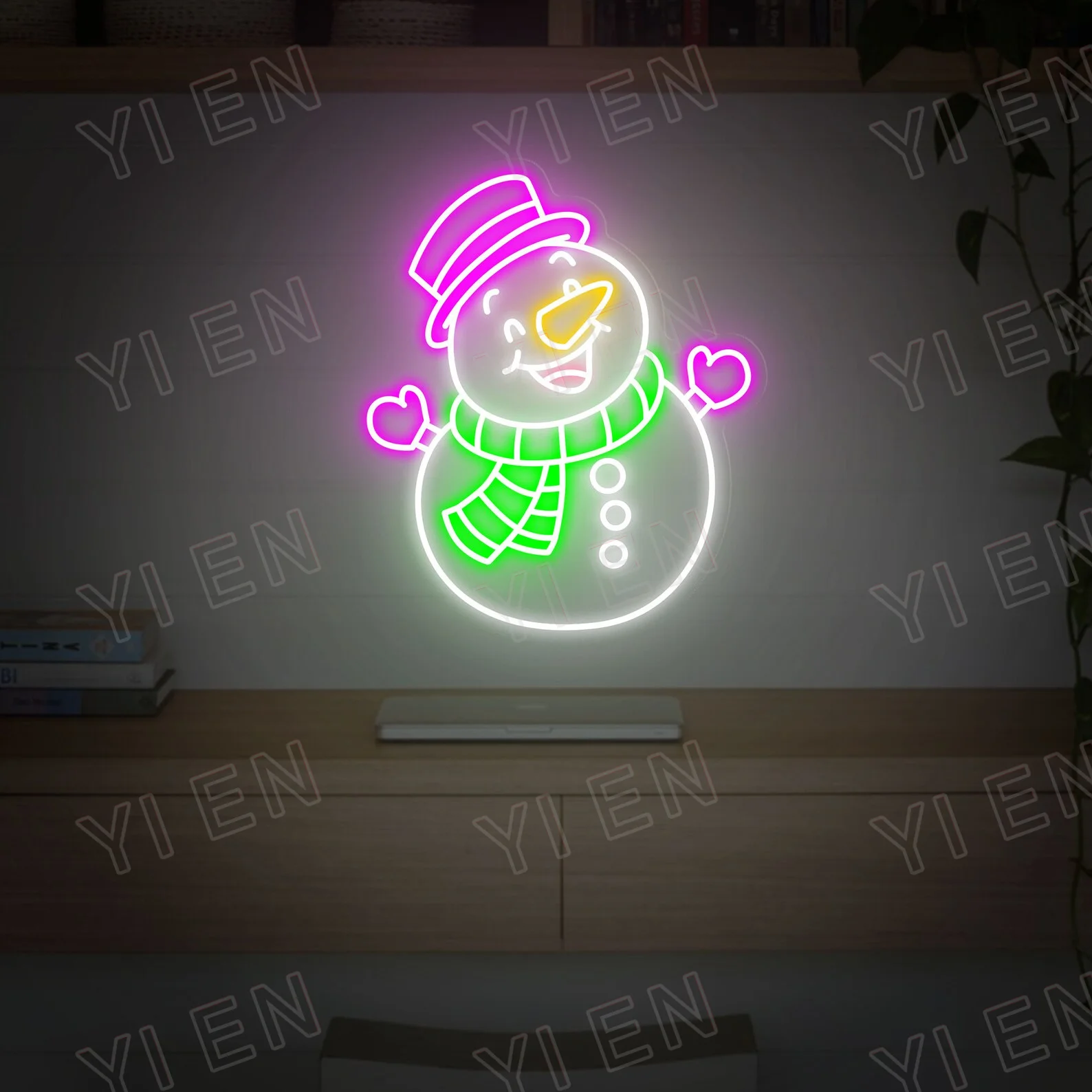 Imagem -03 - Boneco de Neve Led Neon Sign Decoração do Partido do Xmas Decoração do Natal Wall Art Presente do Feliz Natal