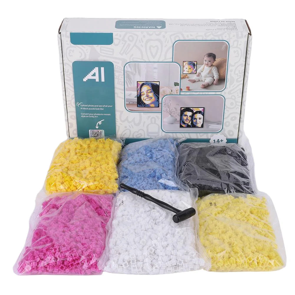 クリエイティブ AI ビルディングブロックパズルピクセルアートレンガモザイクポートレートビルディングキットギフト