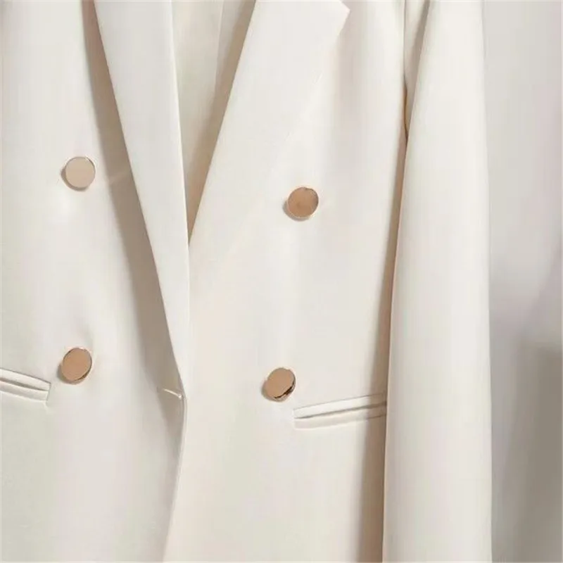 Spring Autumn Fashion Suit Coat 2024 NEW Women‘s Blazer Korean Version White Black Suit Jacket Casual Outerwear Tops Female