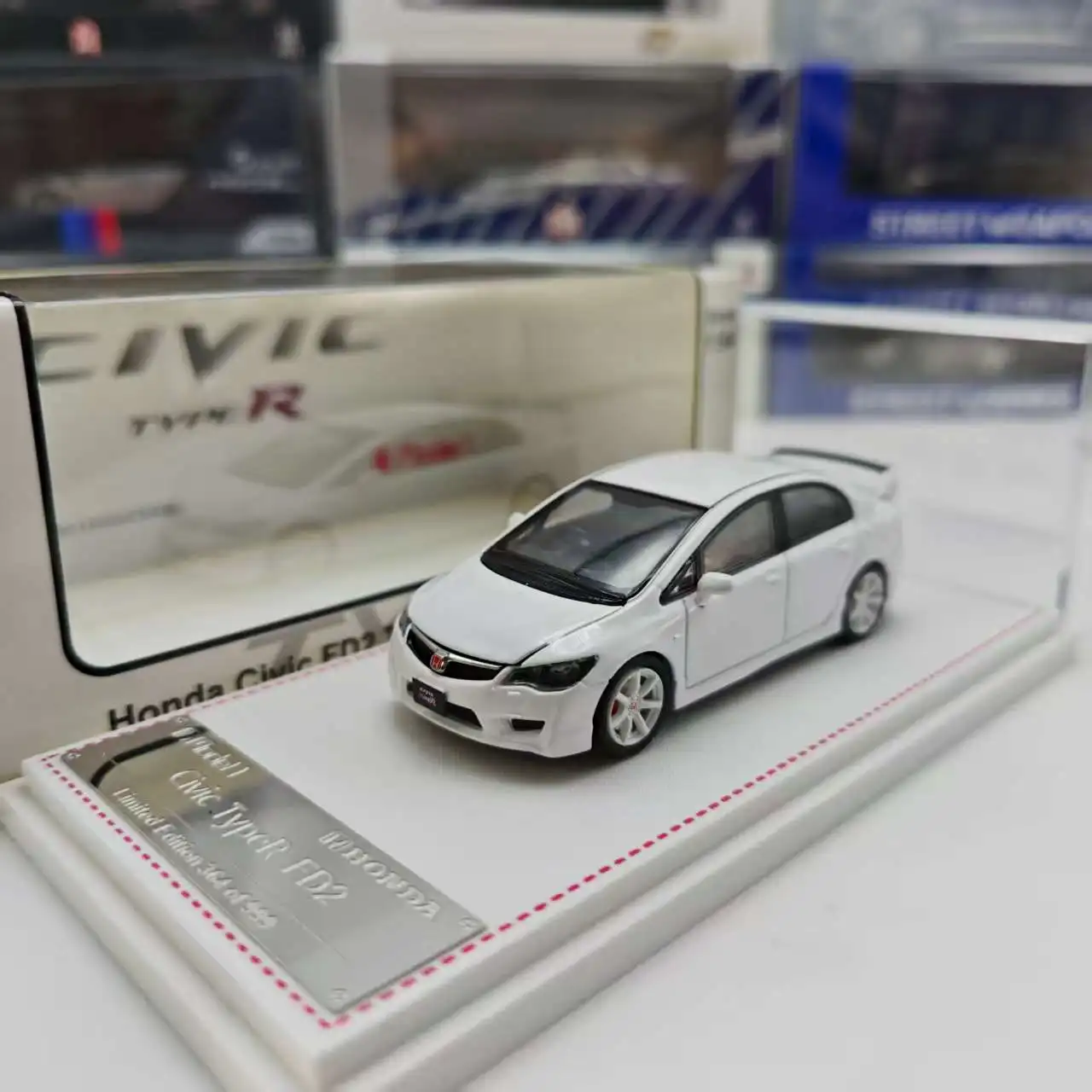 Model satu 1: 64 Model Mobil Alloy Tipe-R FD2 Putih