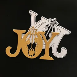 JOY Christmas Craft Dies Cut Metal Cutting  Scrapbooking Album Decorative Stamps and