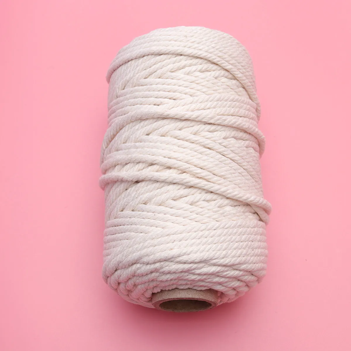 

Натуральный неотбеленный хлопковый шнур 100 м, толщиной 5 мм, для макраме, подвесок для растений, настенных украшений, поделок своими руками, плетения, шнуровки