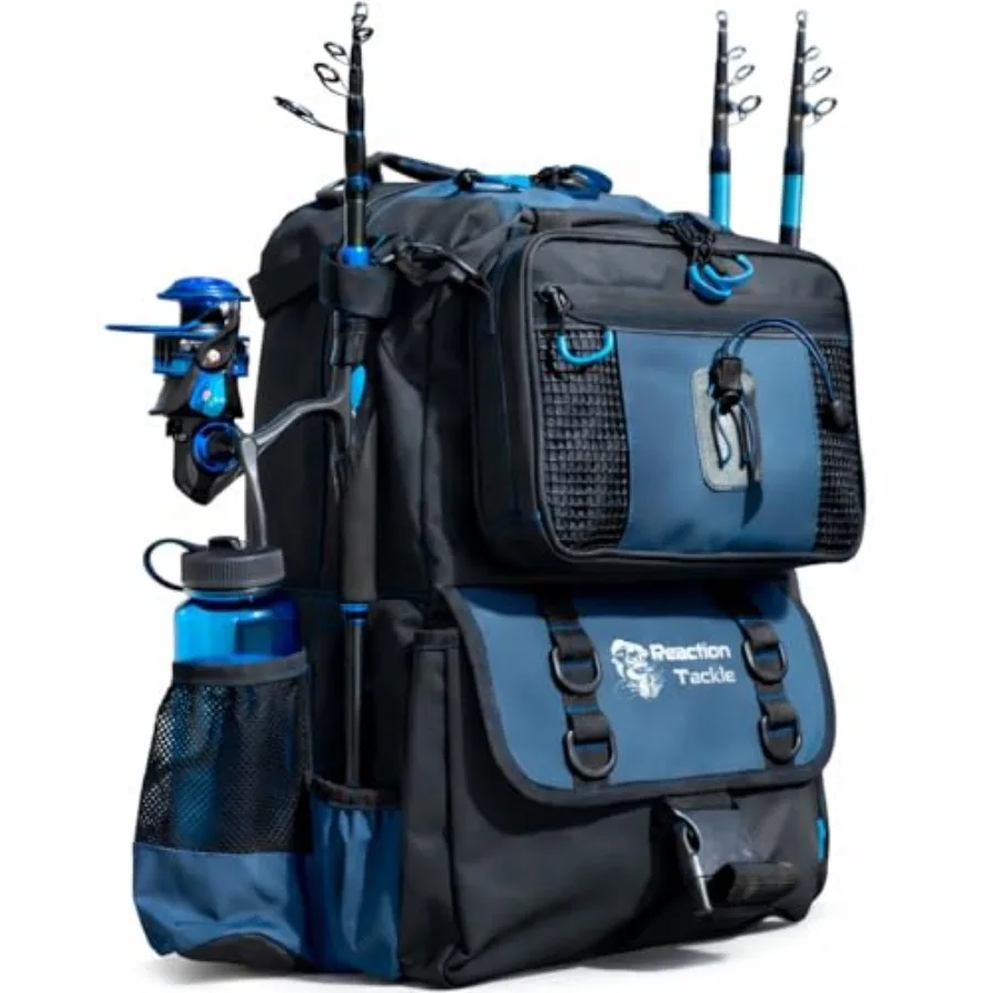 

Fishing Tackle Backpack with Detachable Binder and Rod Holders Water-Resistant Heavy-Duty Fishing Backpack Soft Plastic Storage