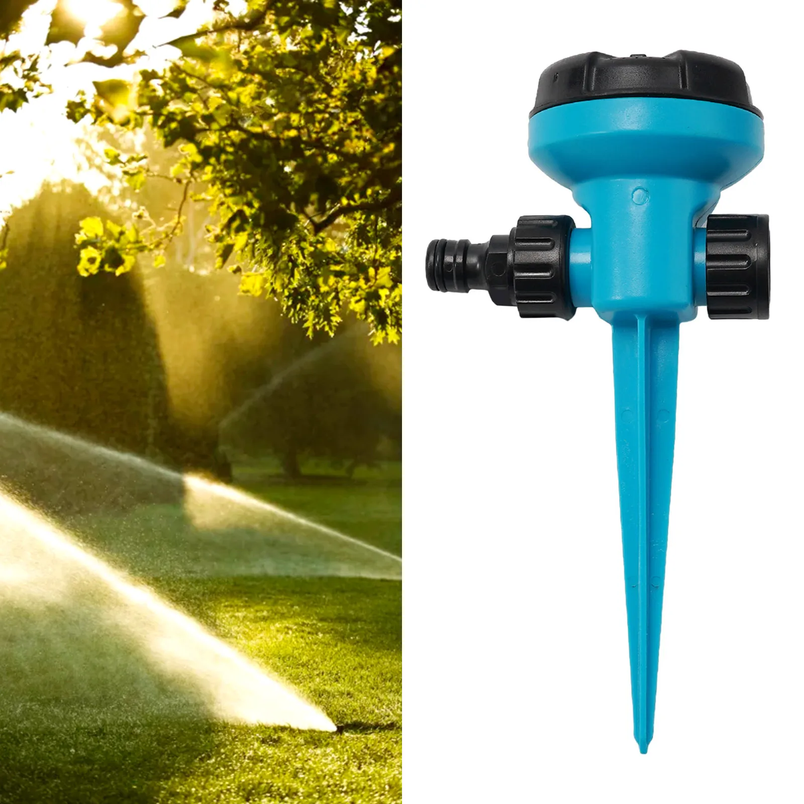 Automatic Lawn Sprinkler with 360 Degree Rotation Water Saving Design and Stable Construction for Various Outdoor Uses