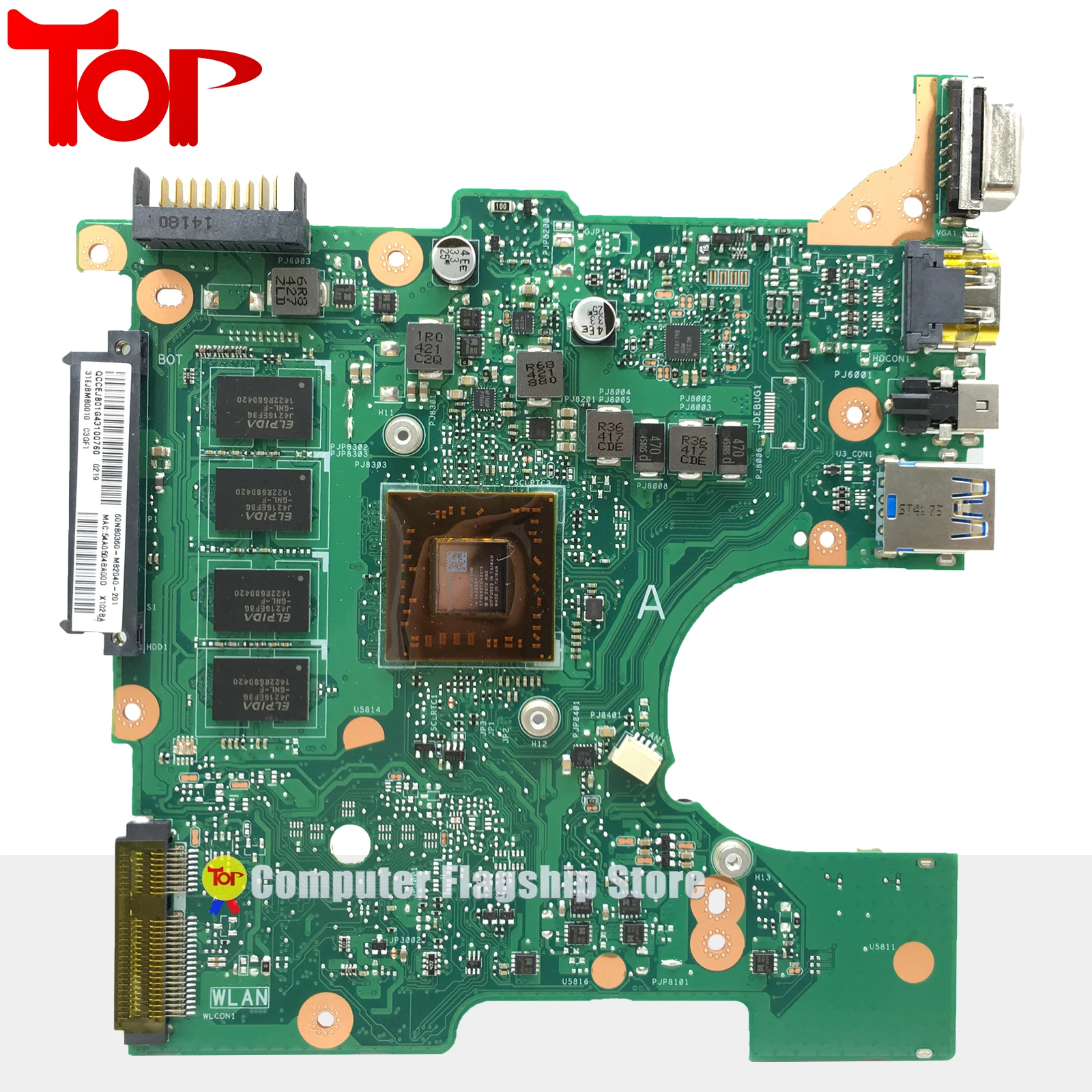 KEFU X102BA Laptop Motherboard For ASUS X102B F102BA A4-1200 2G Or 4G-RAM Mainboard 100% Working