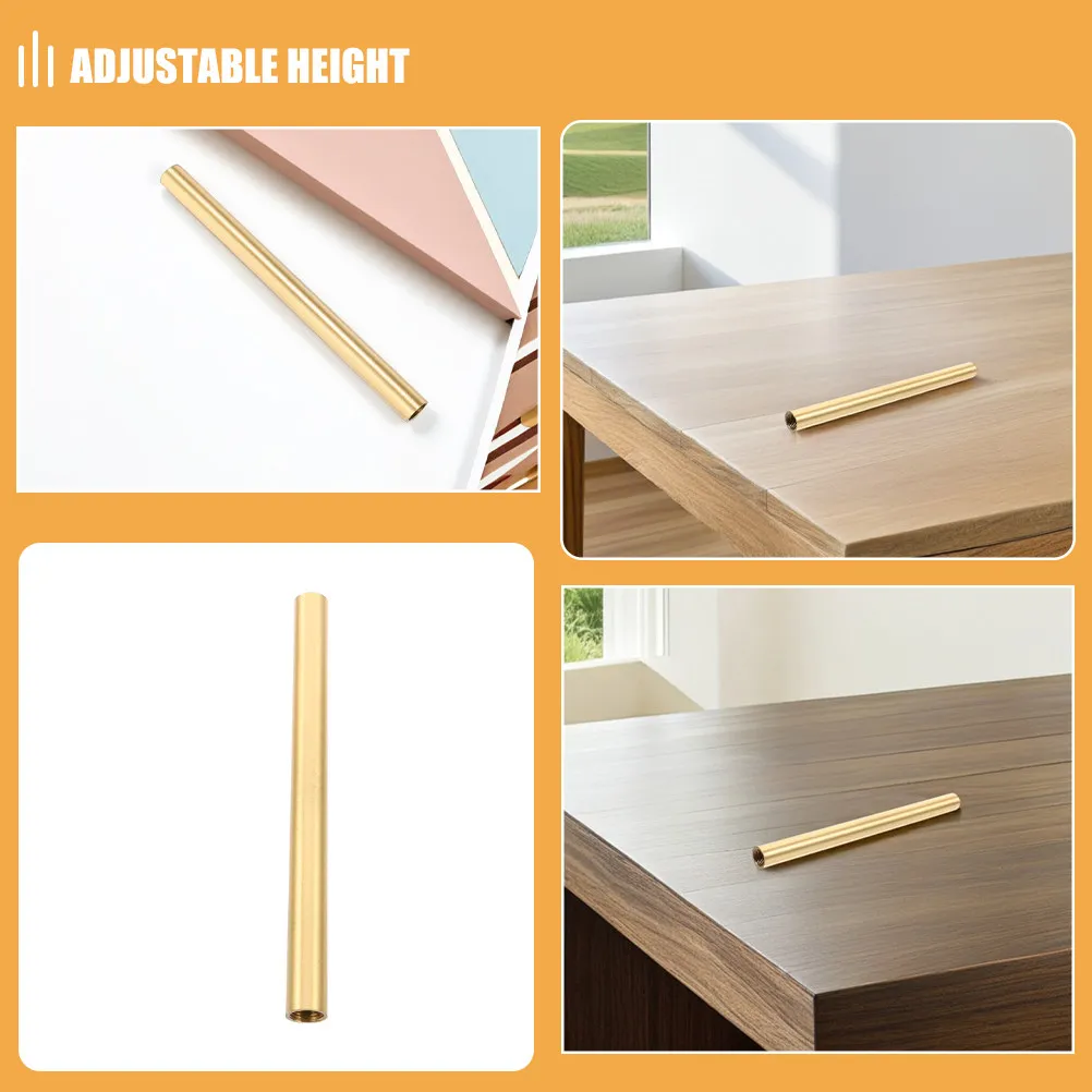 Copper Threaded Lamp Stem Hollow Straight Tube Wall Lamp Extension Rod Internal Thread Vintage Style Lighting Fixture Part M10