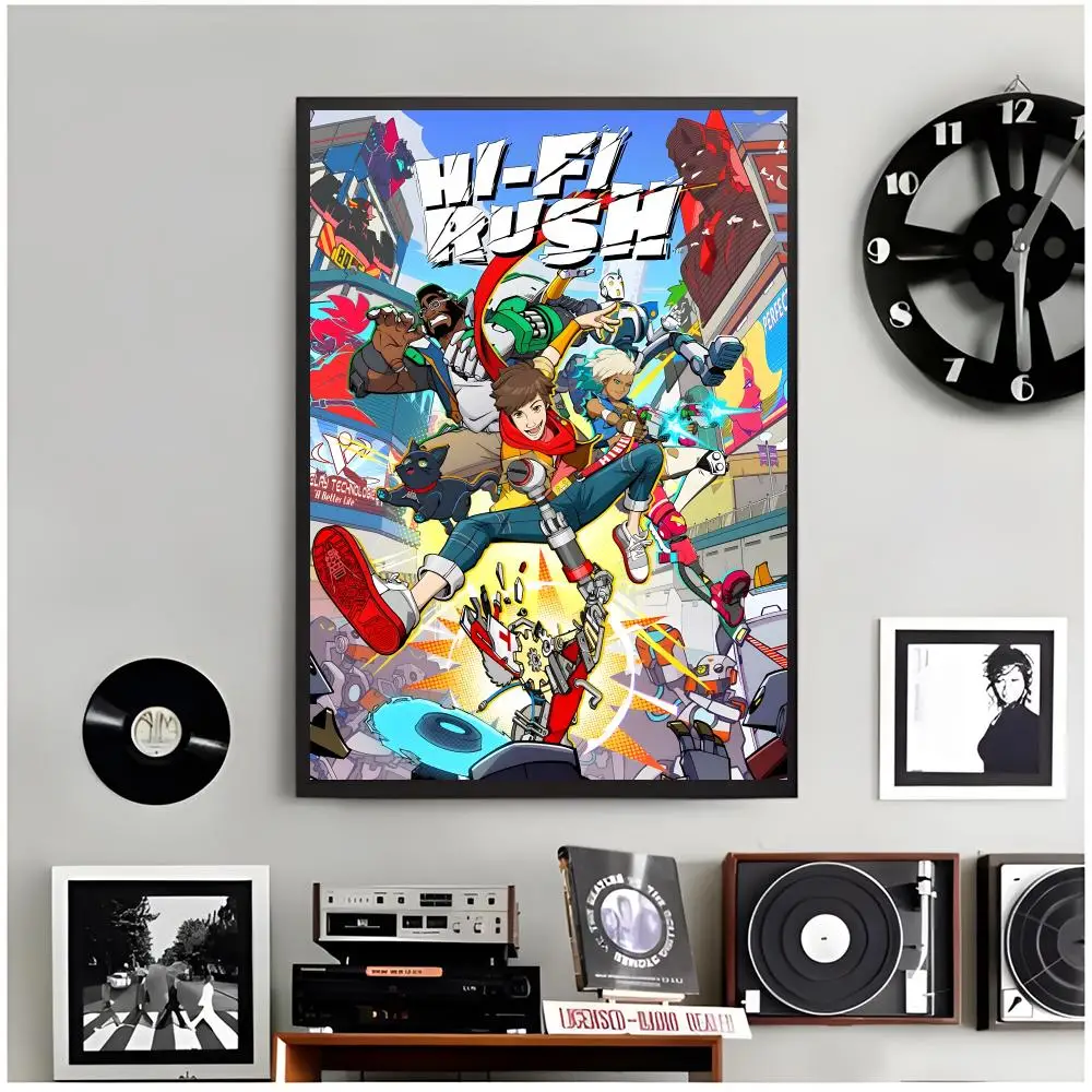 rhythm game H-Hi-Fi RUSH Poster Modern Wall Art Home Decor Living Room Decorative Print Unframed