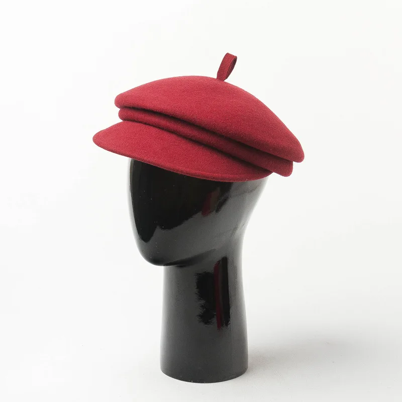 Korean Style Autumn Winter New Fashion Casual Woolen Newsboy Cap Travel Shopping Wool Felt Student Hat