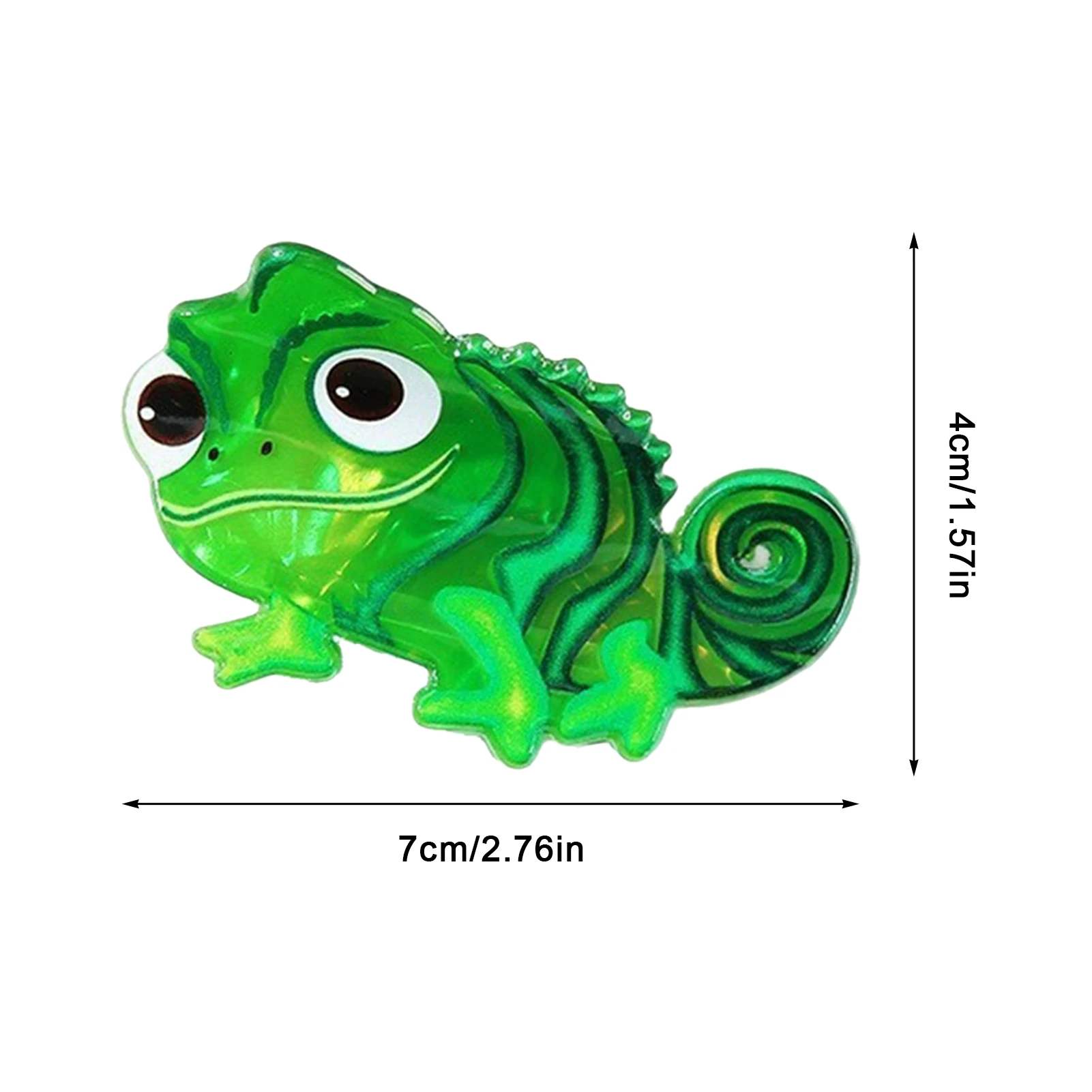 Cartoon Lizard Hair Claw Clip Green Non-Slip Shark Hair Clip for Women with Acrylic Material for Daily Party Gift view 5