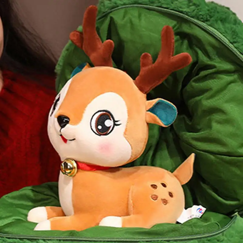 น่ารักชุดคริสต์มาสตุ๊กตาSanta Claus Elk Plushของเล่นตุ๊กตาของเล่นสําหรับเด็กผู้หญิงXmasของขวัญDecor Props