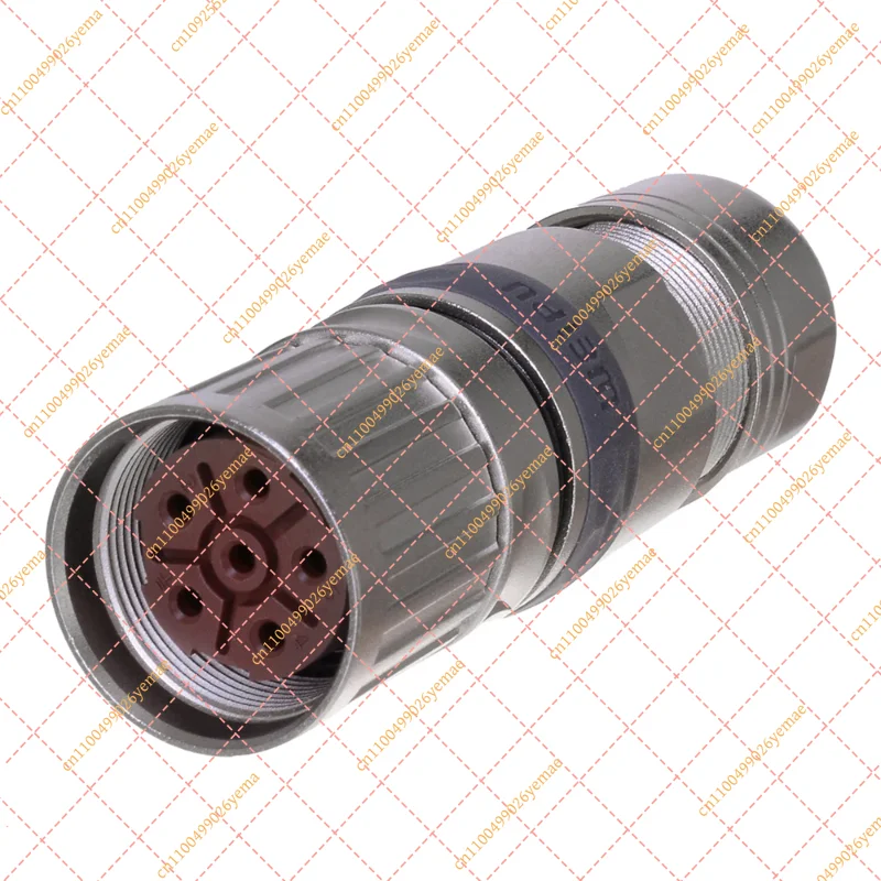 IP67 M23 Waterproof Connector, Threaded Power Signal Plug Socket 6-19 Pin Crimp